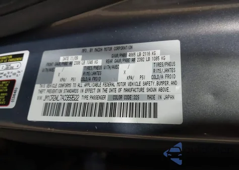 2010 Mazda Mazda5 Sport from USA, damaged, VIN JM1CR2WL7A0369522